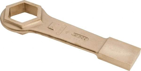 Ampco - 2-9/16" 6 Point Striking Box Wrench - Single End, 13-1/2" OAL, Aluminum Bronze - Benchmark Tooling