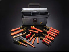 Ampco - 17 Piece 3/8" Drive Insulated Hand Tool Set - Comes in Tool Box - Benchmark Tooling