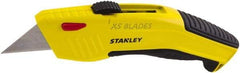 Stanley - Retractable Utility Knife - 1/2" Bi-Metal Blade, Black & Yellow Cast Metal Handle, 1 Blade Included - Benchmark Tooling