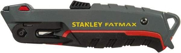 Stanley - Retractable Utility Knife - 1/2" Bi-Metal Blade, Gray Bi-Material Handle, 6 Blades Included - Benchmark Tooling