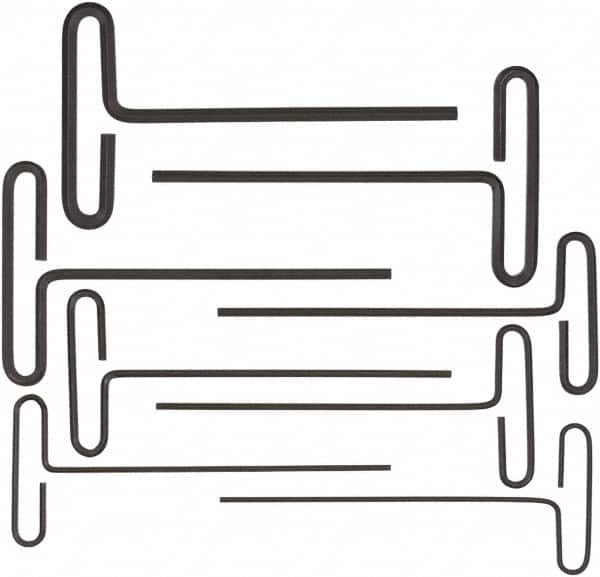 Bondhus - 8 Piece Loop T-Handle Hex Key Set - Hex Range 3/32 to 1/4", 6" OAL, Protanium High Torque Steel - Benchmark Tooling