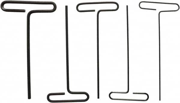 Bondhus - 5 Piece Loop T-Handle Hex Key Set - Hex Range 2.5 to 6mm, 6" OAL, Protanium High Torque Steel - Benchmark Tooling