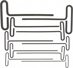 Bondhus - 10 Piece Loop T-Handle Hex Key Set - Hex Range 3/32 to 3/8", 9" OAL, Protanium High Torque Steel - Benchmark Tooling