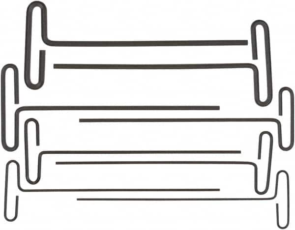 Bondhus - 8 Piece Loop T-Handle Hex Key Set - Hex Range 2 to 10mm, 9" OAL, Protanium High Torque Steel - Benchmark Tooling