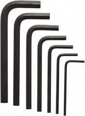 Bondhus - 7 Piece L-Key Ball End Hex Key Set - Hex Range 5/64 to 1/4", 6-1/2" OAL, Protanium High Torque Steel - Benchmark Tooling