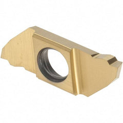 Iscar - SCIR22200 IC1008 Grade, 0.0787" Cutting Width, Carbide Cutoff Insert - 16° Right Hand Lead Angle, TiAlN/TiN Coated, Single End - Benchmark Tooling