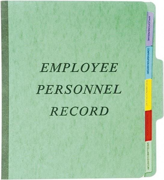 Pendaflex - 8-1/2 x 11", Letter Size, Green, Personnel File Folder - 11 Point Stock, 1/3 Tab Cut Location - Benchmark Tooling