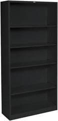 Hon - 6 Shelf, 72" High x 36" Wide Bookcase - 14.19" Deep, Wood Veneer, Medium Oak - Benchmark Tooling