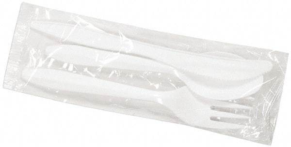 Boardwalk - Boardwalk Three-Piece Wrapped Cutlery Kit: Fork, Knife, Spoon - White - Benchmark Tooling