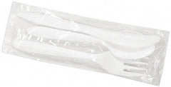 Boardwalk - Boardwalk Three-Piece Wrapped Cutlery Kit: Fork, Knife, Spoon - White - Benchmark Tooling