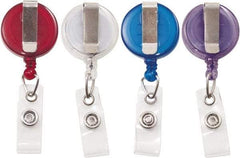 ADVANTUS - 30 Inch Long, Retractable ID Holder Strap - Assorted Colors, 4 Pack - Benchmark Tooling