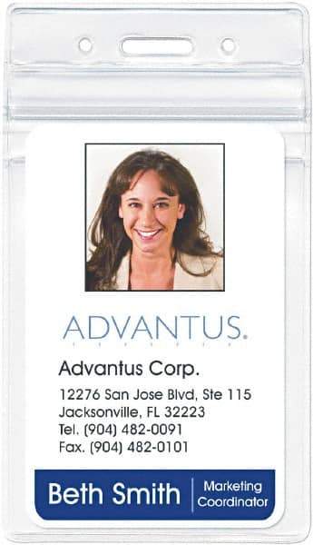 ADVANTUS - Various Attachment Types Badge Holder - Clear - Benchmark Tooling