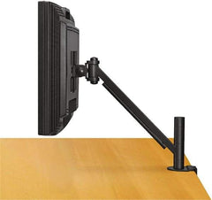 FELLOWES - AV Mounts, Arms and Hardware , Holds Monitor - 20 Lbs. Load Capacity, Desk Mount Rotating and Tilting - Benchmark Tooling