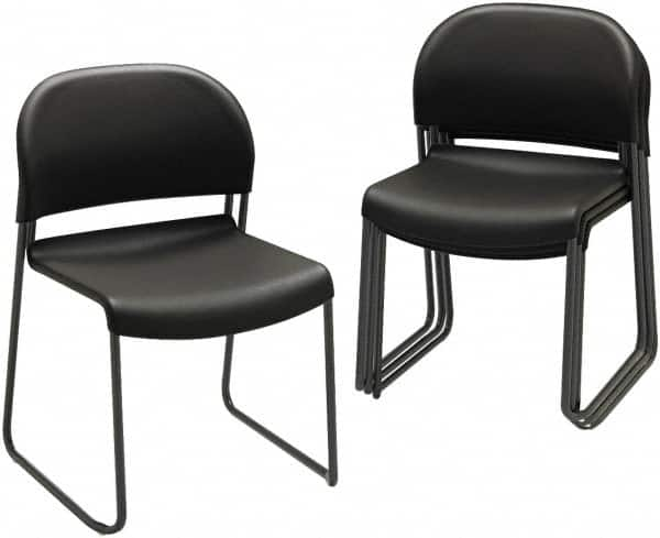 Hon - Polymer Onyx and Black Stacking Chair - Black Frame, 21 Inch Wide x 21 Inch Deep x 31 Inch High - Benchmark Tooling