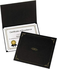 OXFORD - 5 Piece Black Document Holders-Certificate/Document - 9-3/4" High x 12-1/2" Wide - Benchmark Tooling