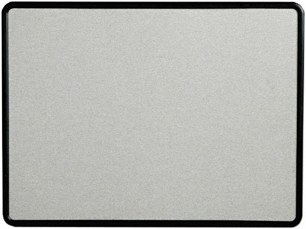 Quartet - 48" Wide x 36" High Open Cork Bulletin Board - Fabric, Gray - Benchmark Tooling