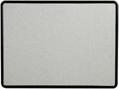 Quartet - 48" Wide x 36" High Open Cork Bulletin Board - Fabric, Gray - Benchmark Tooling