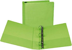 Samsill - 2" Sheet Capacity, 11 x 8-1/2", View Ring Binder - Vinyl Covered Chipboard, Lime - Benchmark Tooling