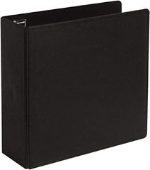 Cardinal - 4" Sheet Capacity, 8-1/2 x 11", Non-View Ring Binder - Vinyl, Black - Benchmark Tooling