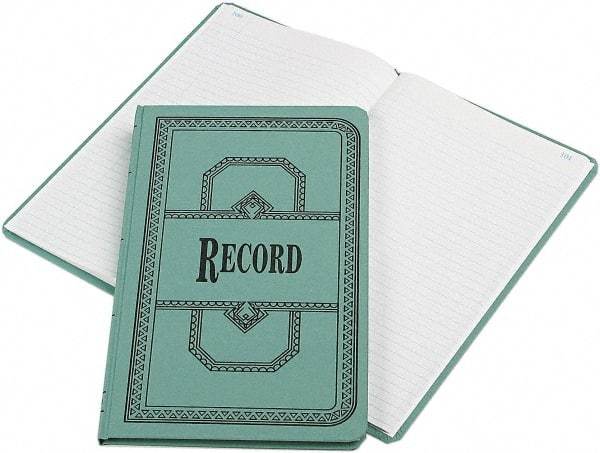 Boorum & Pease - 150 Sheet, 12-1/8 x 7-5/8", Record Rule Record/Account Book - Blue - Benchmark Tooling