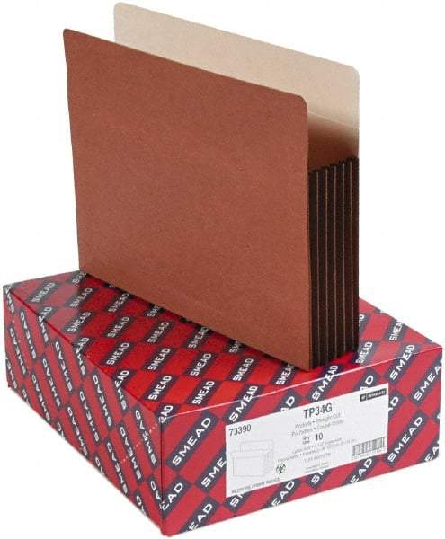 Samsill - 8-1/2 x 11", Letter Size, Manila/Redrope, Expandable File Folders with Drop Front & Top Tab Pocket - 11 Point Stock, Straight Tab Cut Location - Benchmark Tooling