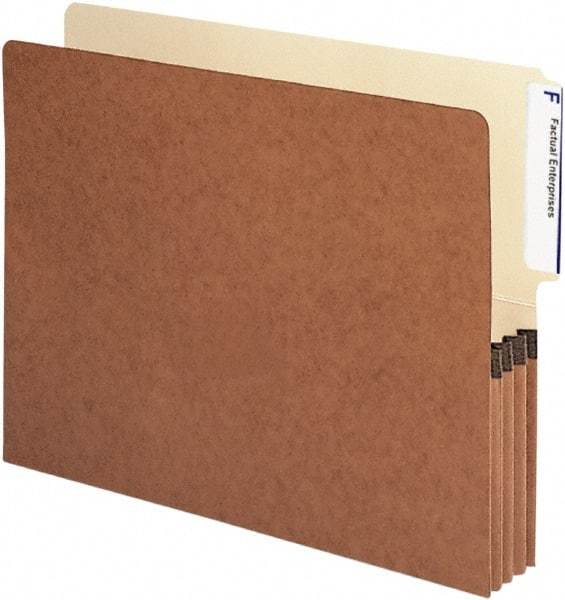 Samsill - 8-1/2 x 11", Letter Size, Manila/Redrope, Expandable File Folders with Drop Front & End Tab Pocket - 11 Point Stock, 1/3 Tab Cut Location - Benchmark Tooling