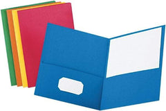 OXFORD - 8-1/2 x 11", Letter Size, Assorted Colors, Pocket Folders - 11 Point Stock - Benchmark Tooling