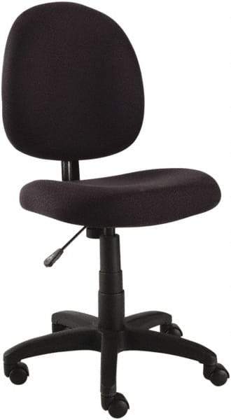 ALERA - 18-1/8" High Pneumatic Height Adjustable Chair - 18" Wide x 19" Deep, 100% Acrylic Seat, Black - Benchmark Tooling