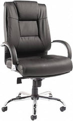 ALERA - 31" High Big & Tall/Petite/24-7 Chair - 22" Wide x 21" Deep, Soft Leather Seat, Black - Benchmark Tooling