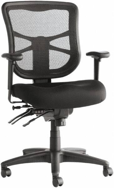 ALERA - 20-1/8 to 22-7/8" High Office/Managerial/Executive Chair - 20" Wide x 21" Deep, Premium Fabric Seat, Black - Benchmark Tooling