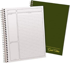 AMPAD - 84 Sheet, 9-1/2 x 7-1/4", Planner Spiral Bound Notebook - Green - Benchmark Tooling