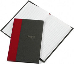 Boorum & Pease - 144 Sheet, 5-1/4 x 7-7/8", Record Rule Record/Account Book - Black & Red - Benchmark Tooling