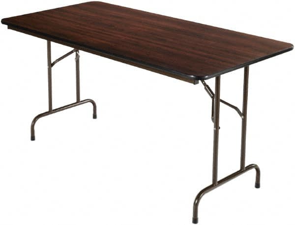 ALERA - 60" Long x 30" Wide x 29" High, Rectangular Folding Table - Walnut - Benchmark Tooling