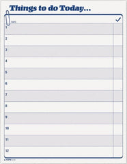 TOPS - 100 Sheet, 8-1/2 x 11", Daily Agenda - White - Benchmark Tooling