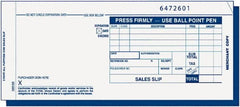 TOPS - 100 Sheet, 7-7/8 x 3-1/4", Sales Slip Book - White - Benchmark Tooling