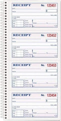 TOPS - 200 Sheet, 2-3/4 x 4-3/4", Receipt Book - White - Benchmark Tooling