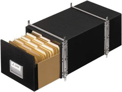 BANKERS BOX - 1 Compartment, 12 Inch Wide x 24 Inch Deep x 10 Inch High, File Storage Box - Steel Frame, Black - Benchmark Tooling