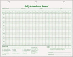 TOPS - 50 Sheet, 8-1/2 x 11", Attendance Card - White - Benchmark Tooling