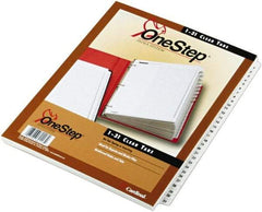 Cardinal - 11 x 8 1/2" 1 to 31" Label, 3-Hole Punched, Preprinted Divider - White - Benchmark Tooling