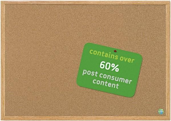 MasterVision - 72" Wide x 48" High Open Cork Bulletin Board - Natural (Color) - Benchmark Tooling