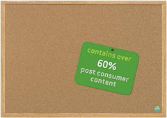 MasterVision - 72" Wide x 48" High Open Cork Bulletin Board - Natural (Color) - Benchmark Tooling