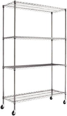 ALERA - 4 Shelf Wire Shelving Unit - 18" Deep x 72" High, - Benchmark Tooling