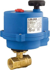 BONOMI - 2" Pipe, 100-240 VACV Voltage 600 psi WOG Rating Lead Free Brass Electric Actuated Ball Valve - PTFE Seal, Full Port, 150 psi WSP Rating, NPT End Connection - Benchmark Tooling