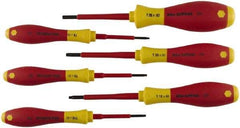 Wiha - 6 Piece T8 to T25 Ergonomic Handle Torx Driver Set - T-8, T-9, T-10, T-15, T-20, T-25 - Benchmark Tooling