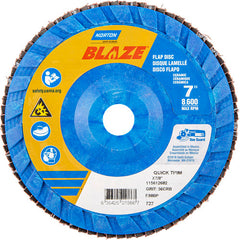 7 × 7/8″ Blaze Plastic Flat Flap Disc Type 27 36 Grit R980P Premium Ceramic Alumina - Benchmark Tooling