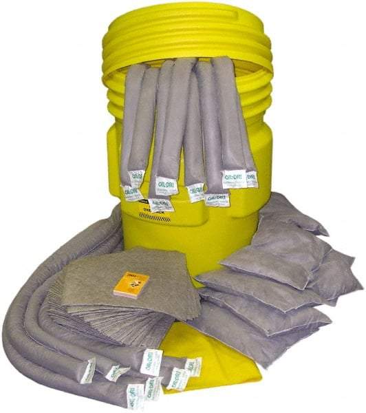 Oil-Dri - 95 Gal Capacity Universal Spill Kit - 95 Gal Plastic Overpack Container - Benchmark Tooling