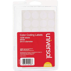 UNIVERSAL - Labels, Ribbons & Tapes Type: Color Coding Labels Color: White - Benchmark Tooling