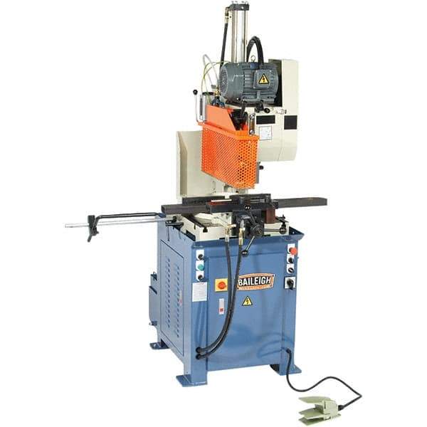 Baileigh - 4 Cutting Speeds, 17" Blade Diam, Cold Saw - 35 & 120 RPM Blade Speed, Floor Machine, 3 Phase, Compatible with Ferrous Material - Benchmark Tooling