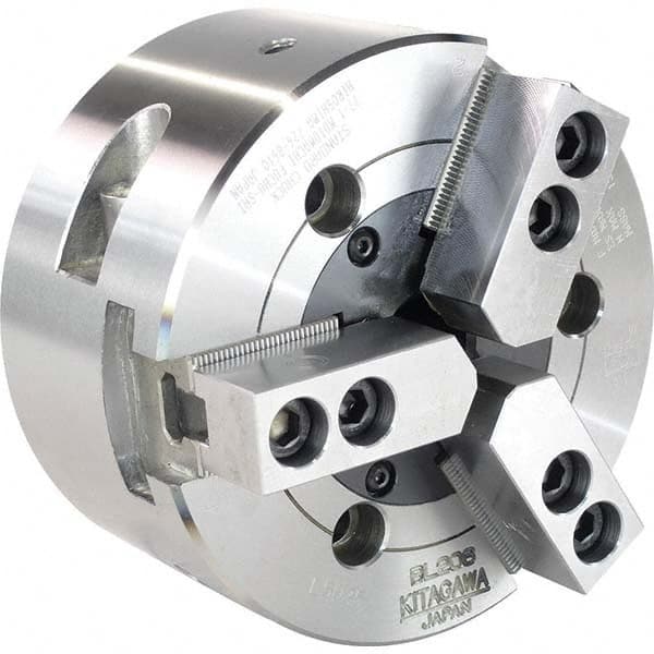 Kitagawa - Power Lathe Chucks Chuck Diameter (Decimal Inch): 6.0000 Number of Jaws: 3 - Benchmark Tooling