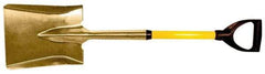 Ampco - 11" High x 9" Wide Square Aluminum Bronze Scoop - 37" Long Fiberglass D-Grip Handle - Benchmark Tooling